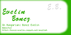 evelin boncz business card